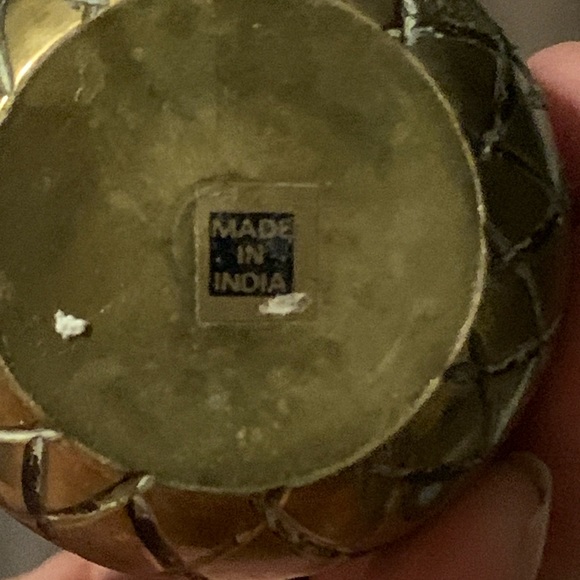 Brass pineapple trinket ice box candle holder 6.75” - Picture 7 of 7